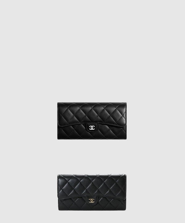 샤넬 클래식 장지갑 램스킨 블랙 AP0241