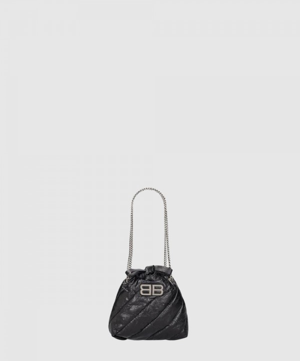 발렌시아가 크러쉬 XS 퀄트 토트백 블랙 781796
