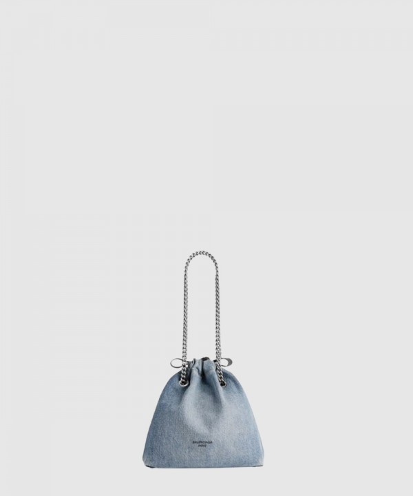 발렌시아가 크러쉬 스몰 토트백 데님 7429422